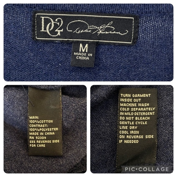 DG2 by Diane Gilman Navy Blue Blouson Chiffon Sleeve Peplum Blouse - Sz M - Picture 3 of 15